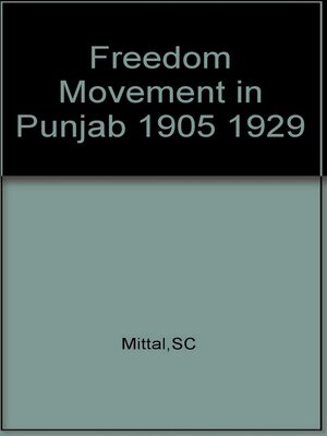 cover image of Freedom Movement in Punjab (1905-29)